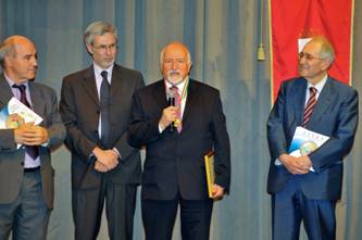 Domenico D'Amico, Roberto Zucchetti (Sindaco di Rho), Mario Fratti e Nicola Occhiocupo